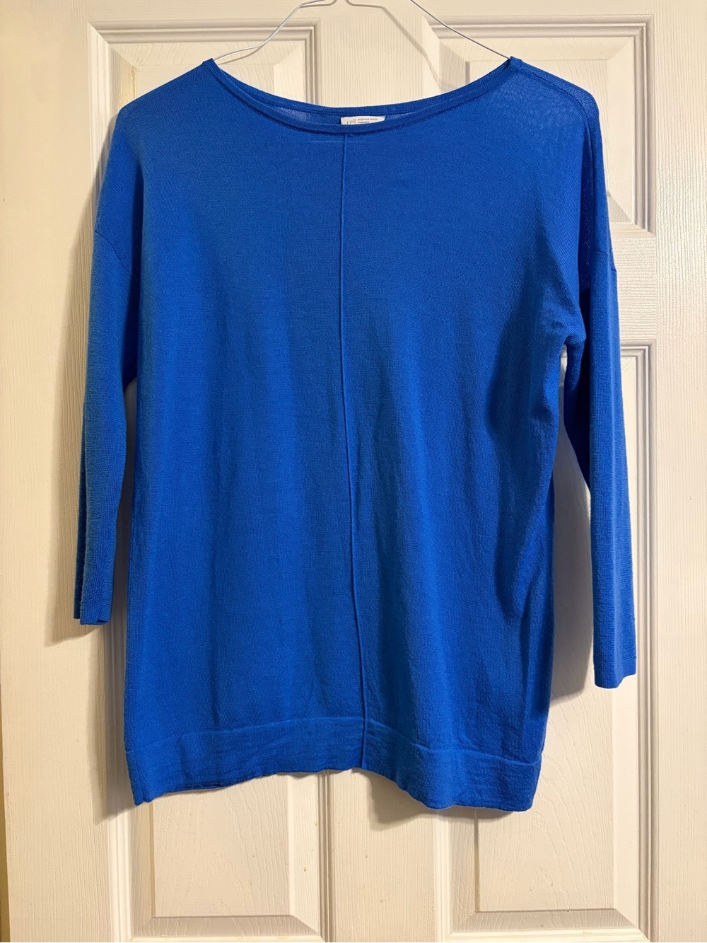 J.Jill Merino Wool Sweater XS Blue Lightweight Knit Long Sleeve Classic
